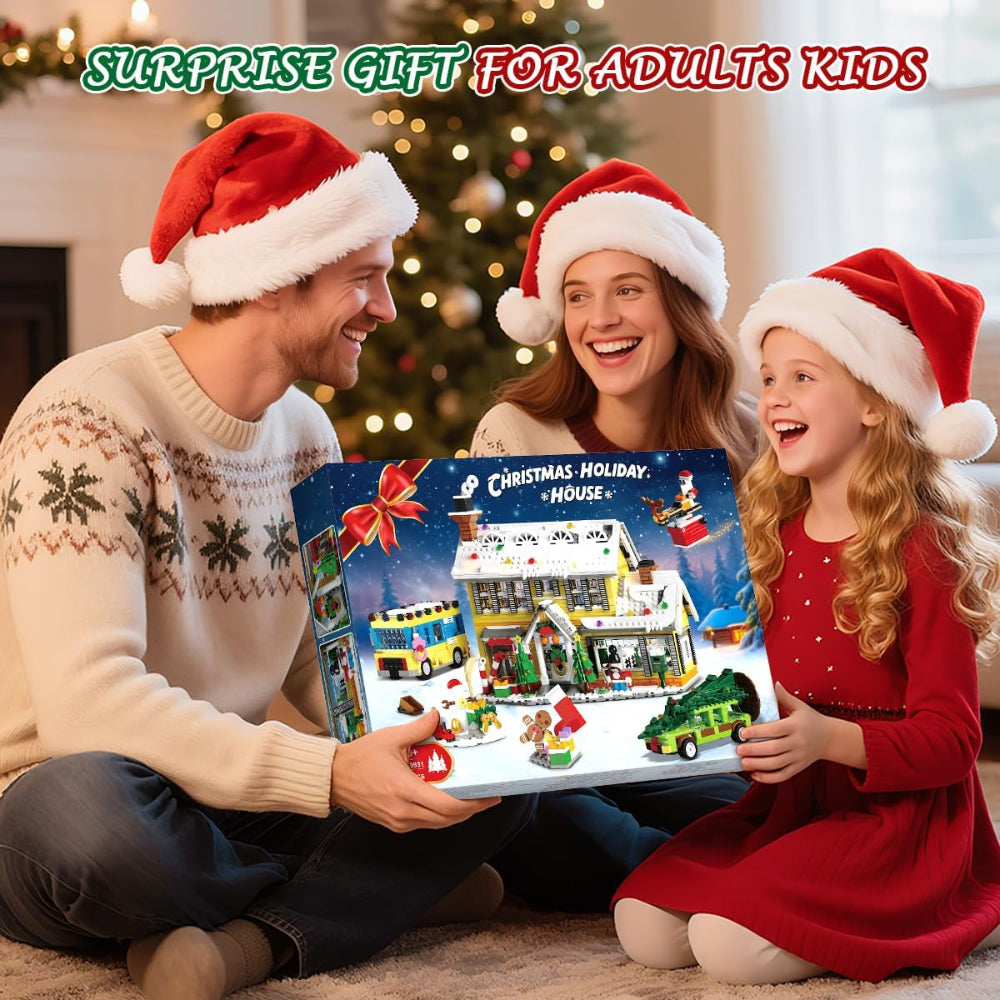 Christmas Village Building Set with Lights Toy