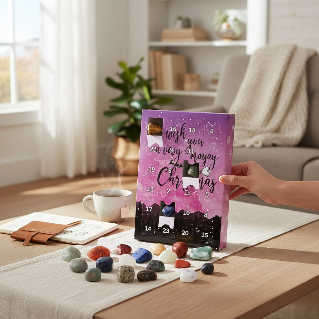 Stones Crystals Advent Calendar 2025 Christmas Gift 24 Days
