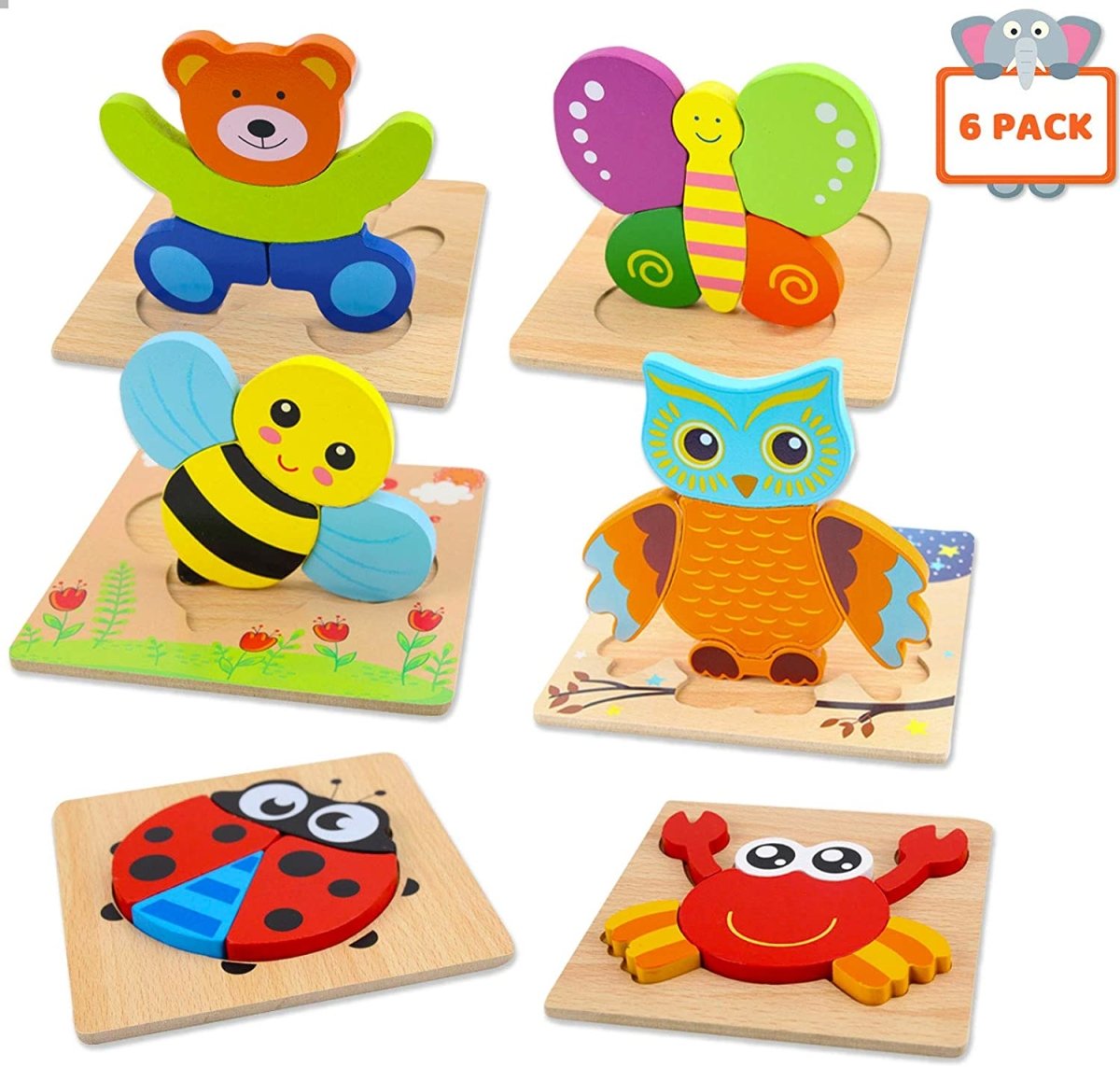 Animal Puzzle Set 6 Pack