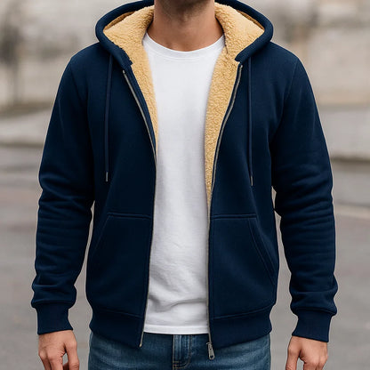 Men's Oversized Zip Up Sweatshirt Fleece Hoodie