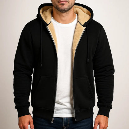 Men's Oversized Zip Up Sweatshirt Fleece Hoodie