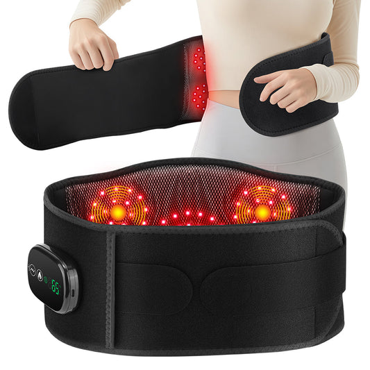 Elastic Waist Support Belt with LED Massage Function
