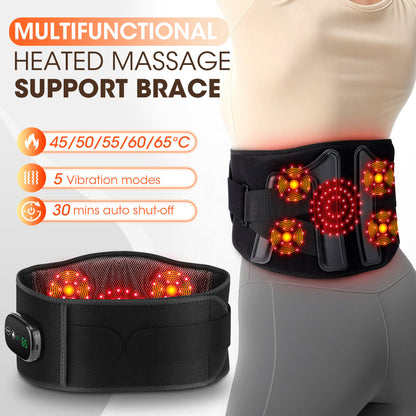 Elastic Waist Support Belt with LED Massage Function