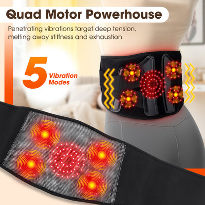 Elastic Waist Support Belt with LED Massage Function