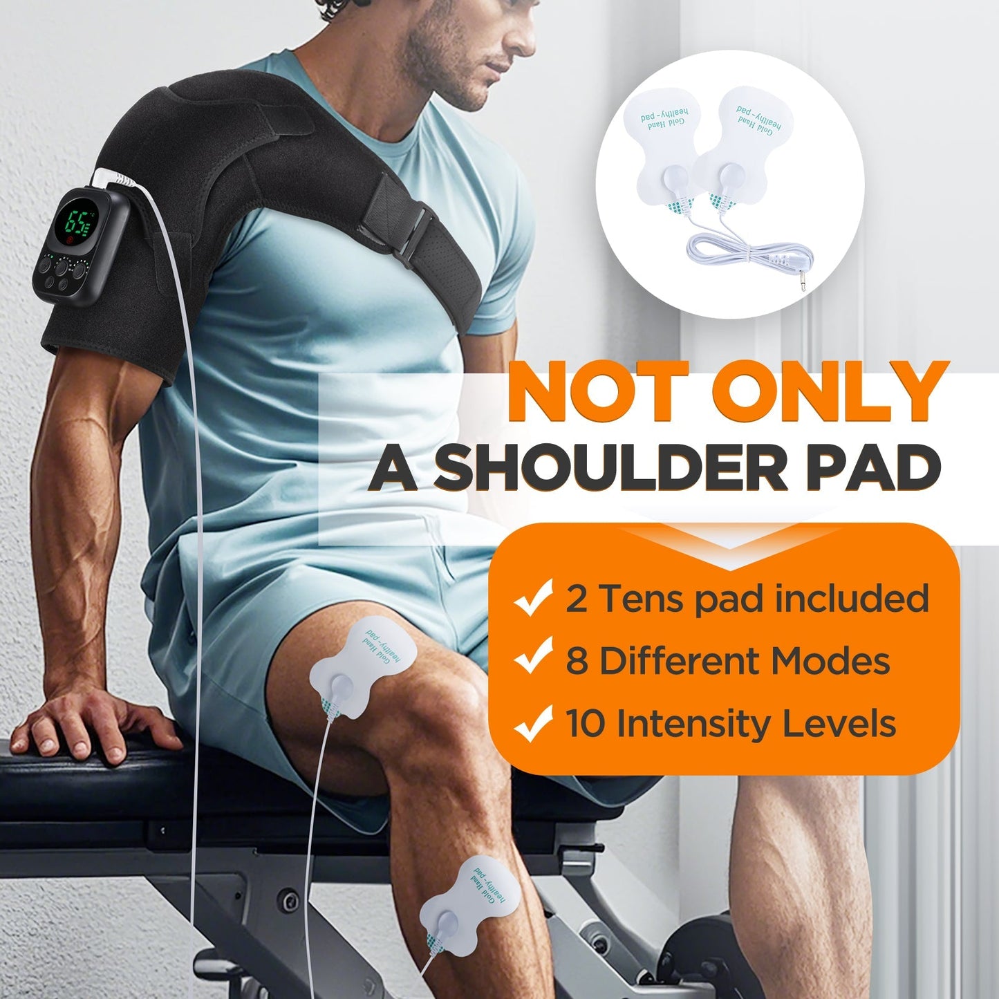 Wireless Shoulder Massage Device Detachable Control Unit