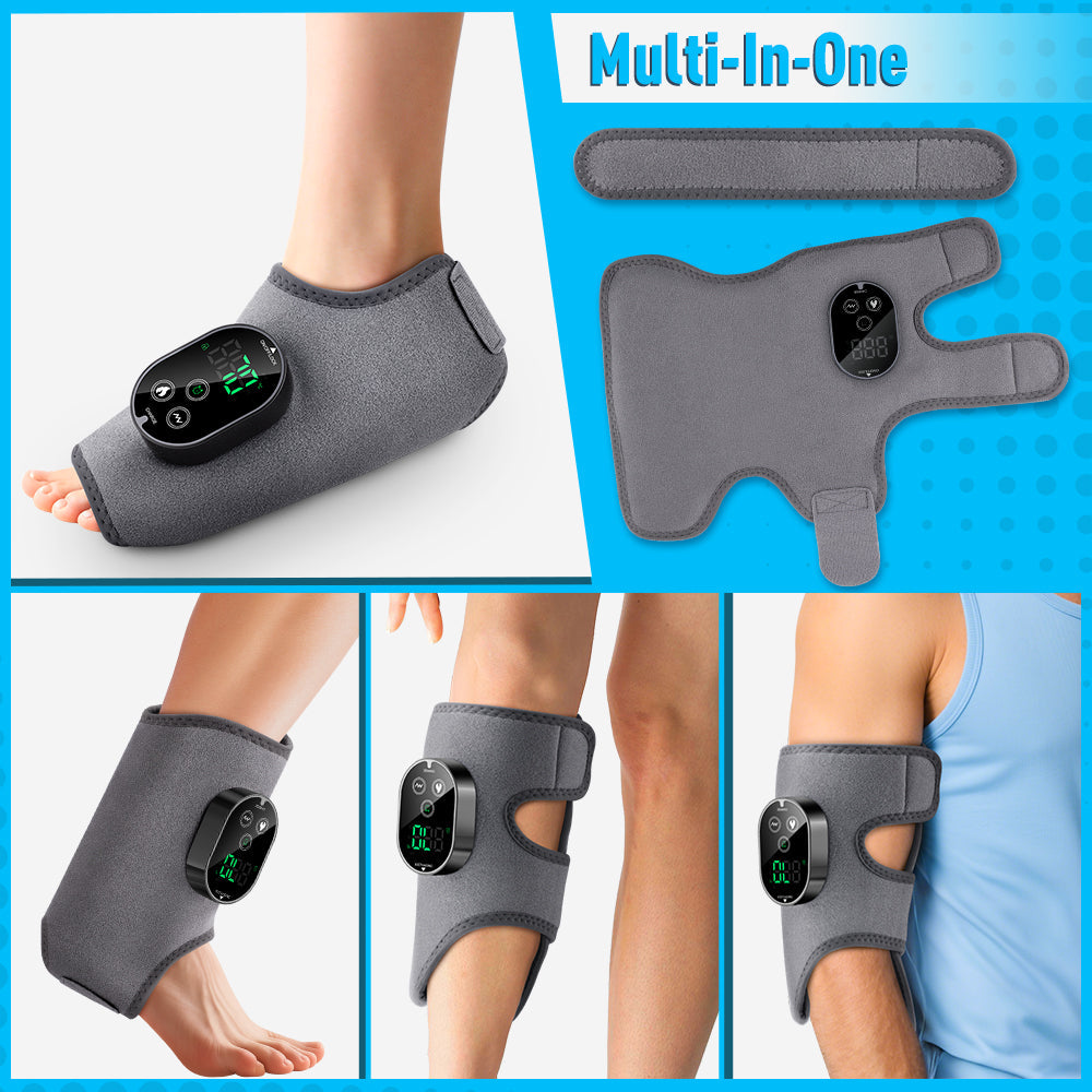 4 in 1 Cordless Massage Pad for Elbow Knee Foot Ankle Relief