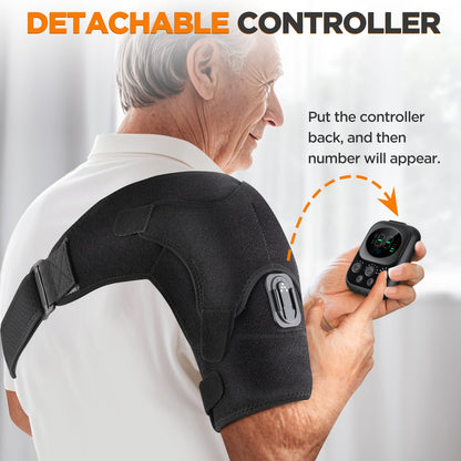 Wireless Shoulder Massage Device Detachable Control Unit
