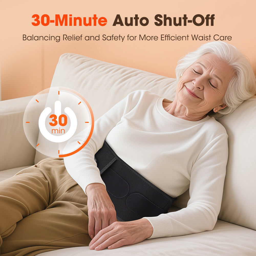 Elastic Waist Support Belt with LED Massage Function