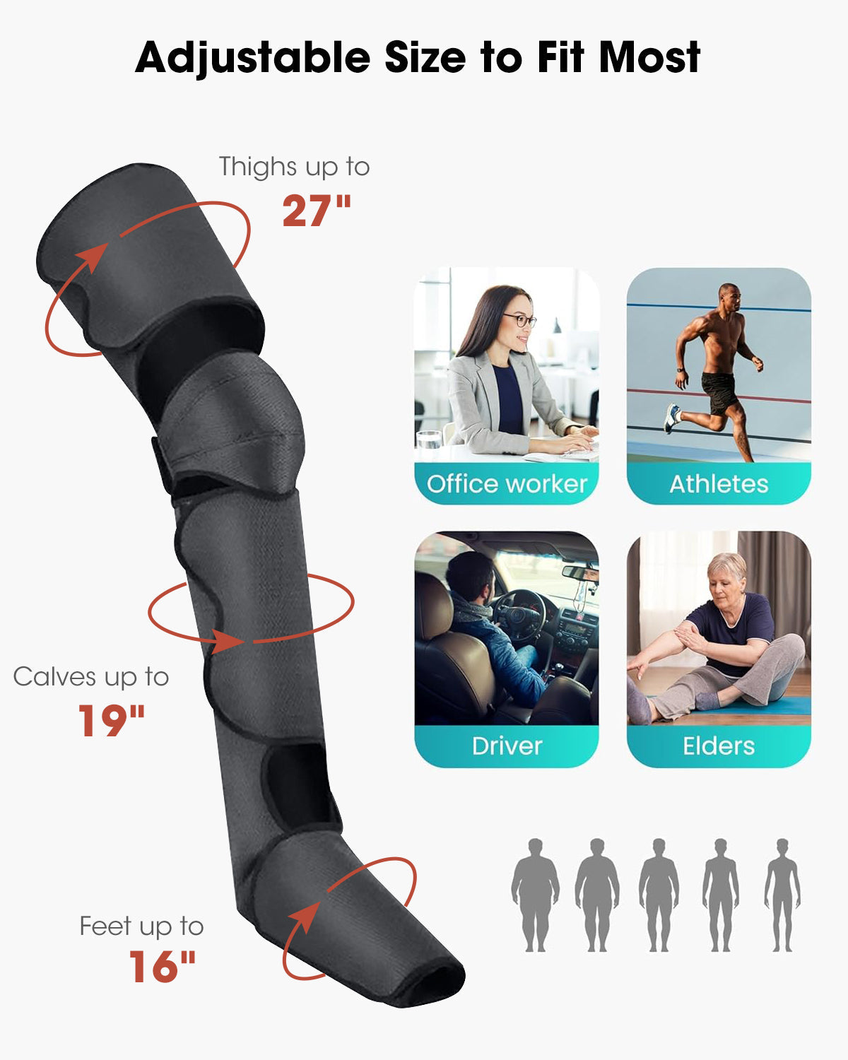 Air Compression Leg Massager System Dual Function