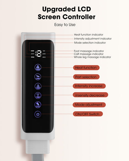 Air Compression Leg Massager System Dual Function