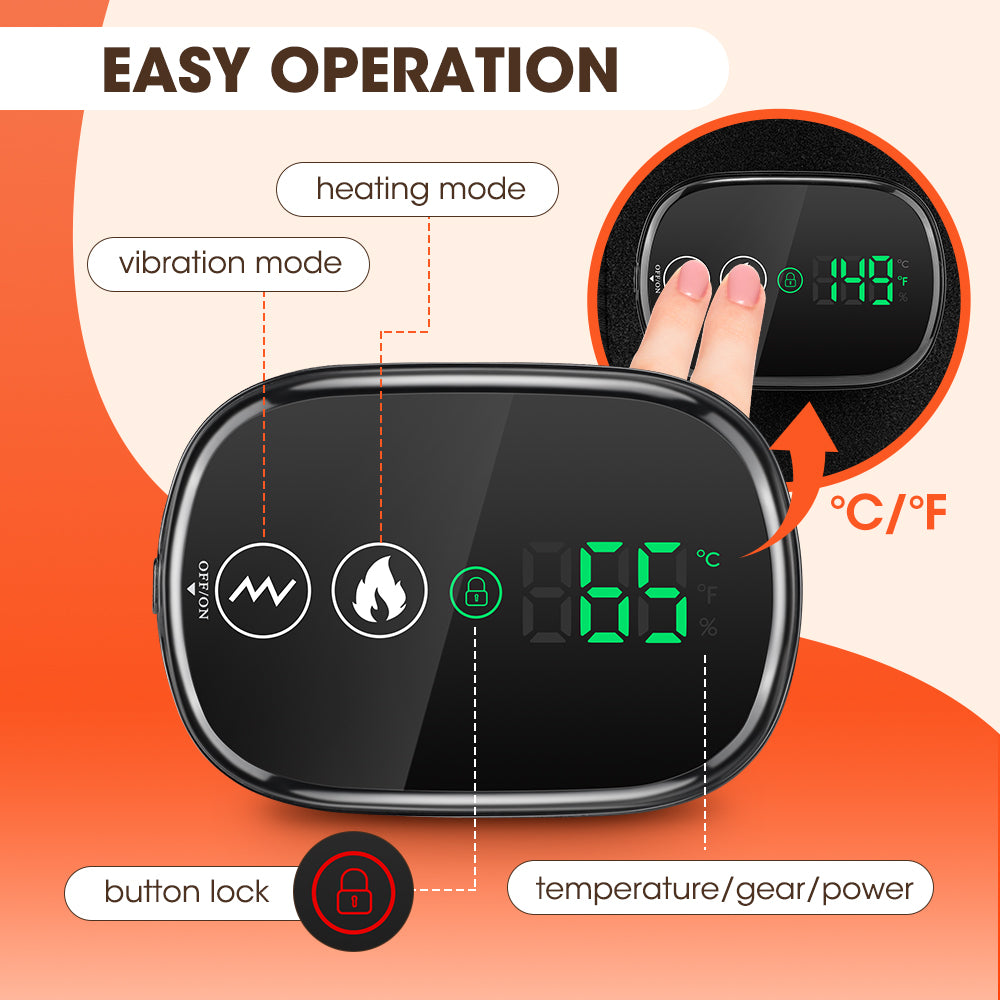 Elastic Waist Support Belt with LED Massage Function