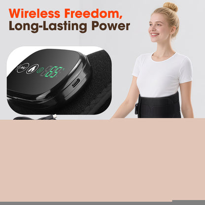 Elastic Waist Support Belt with LED Massage Function
