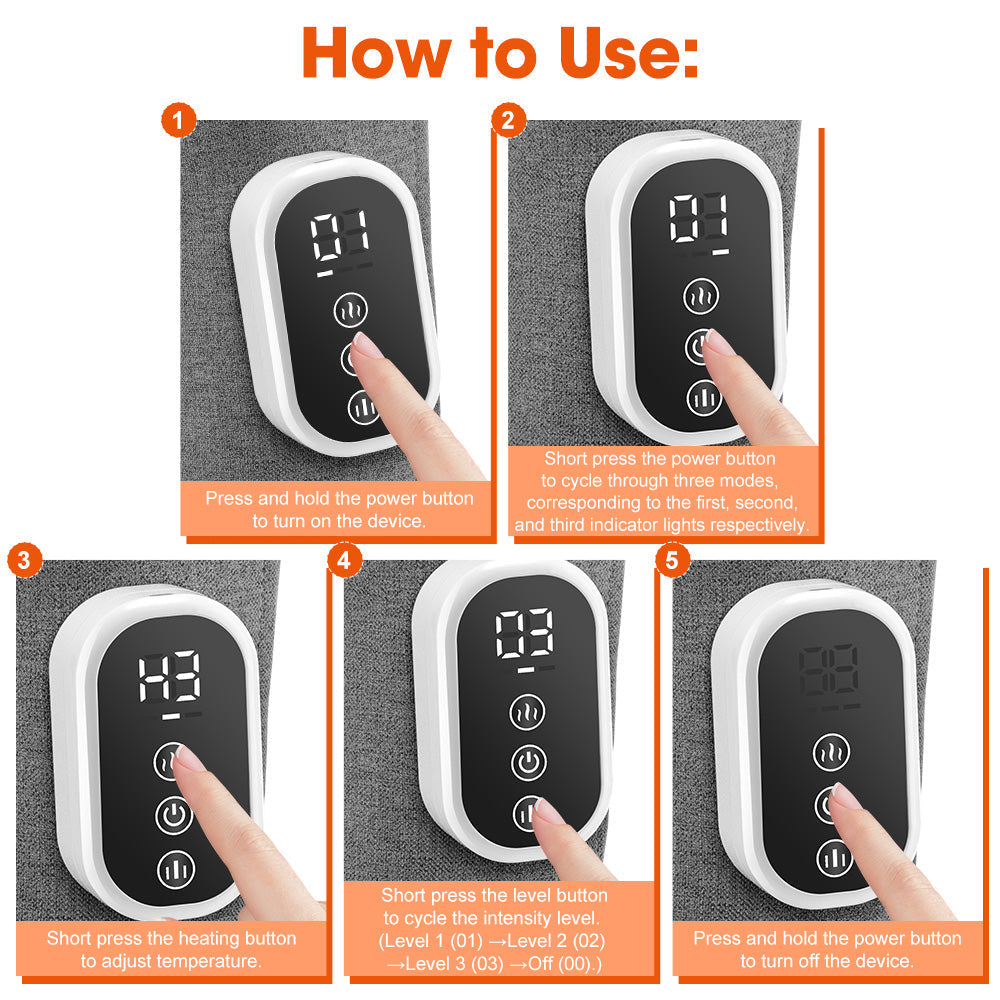 Wireless 360 Degree Air Pressure Calf Massager Device