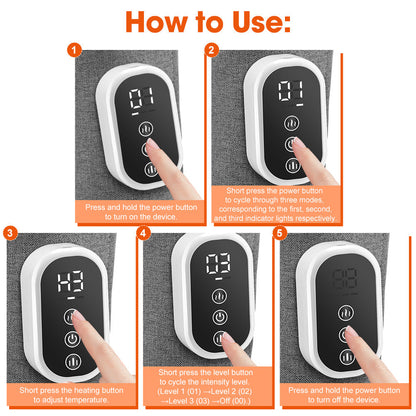 Wireless 360 Degree Air Pressure Calf Massager Device