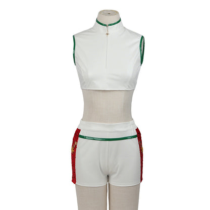 Christmas Pop Star Costume Dance Suit Party Dress Outfit