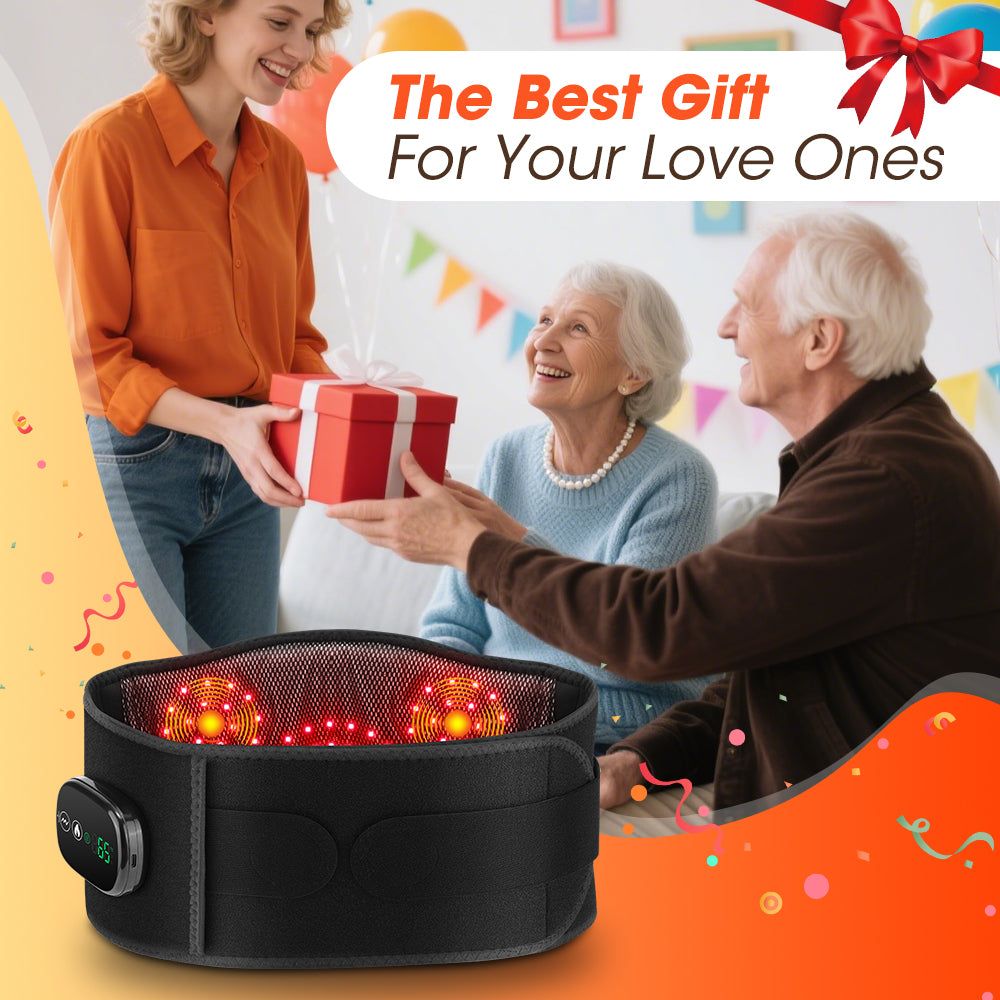 Elastic Waist Support Belt with LED Massage Function