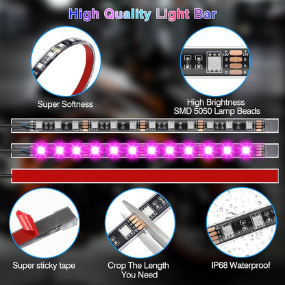 12pcs Motorcycle LED Light Kit Brake Light Turn Signal Set