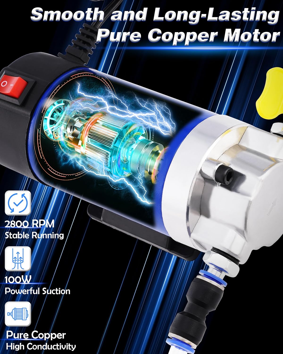 12V Electric Oil Extractor Pump Self-Priming Fluid Transfer Pump