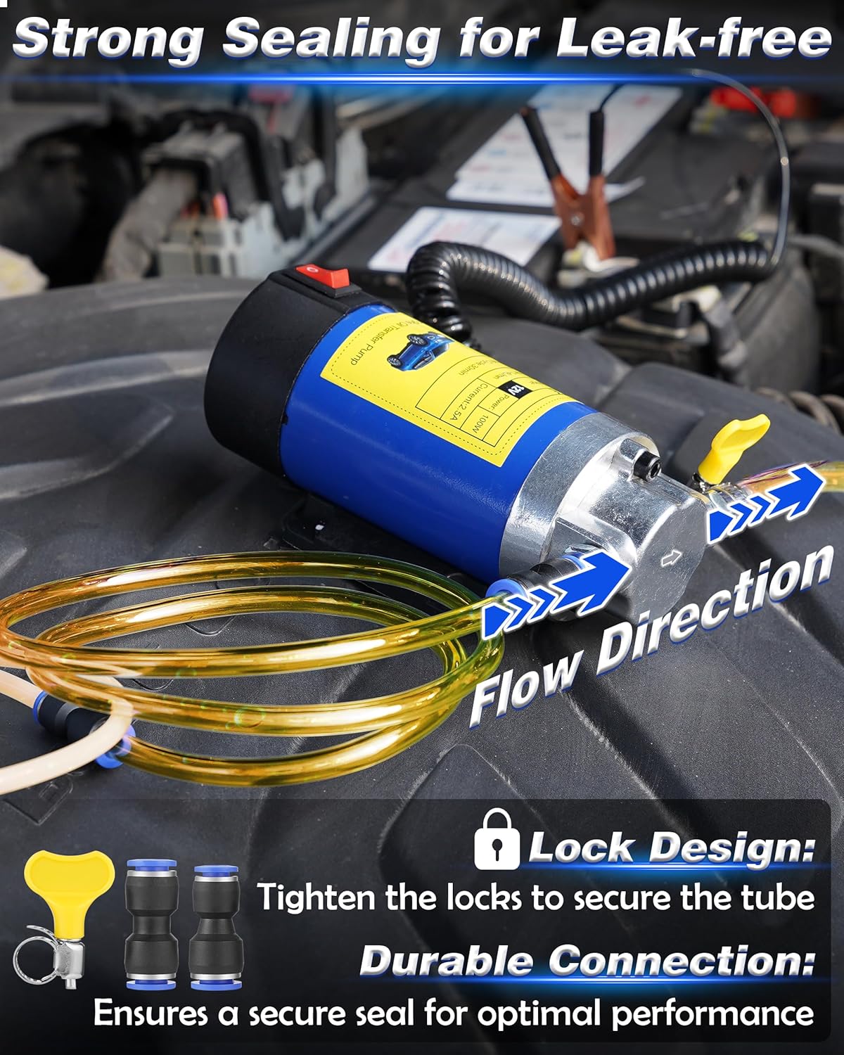 12V Electric Oil Extractor Pump Self-Priming Fluid Transfer Pump