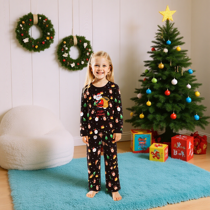 Christmas Pajama Set Matching Outfits Kids Adults