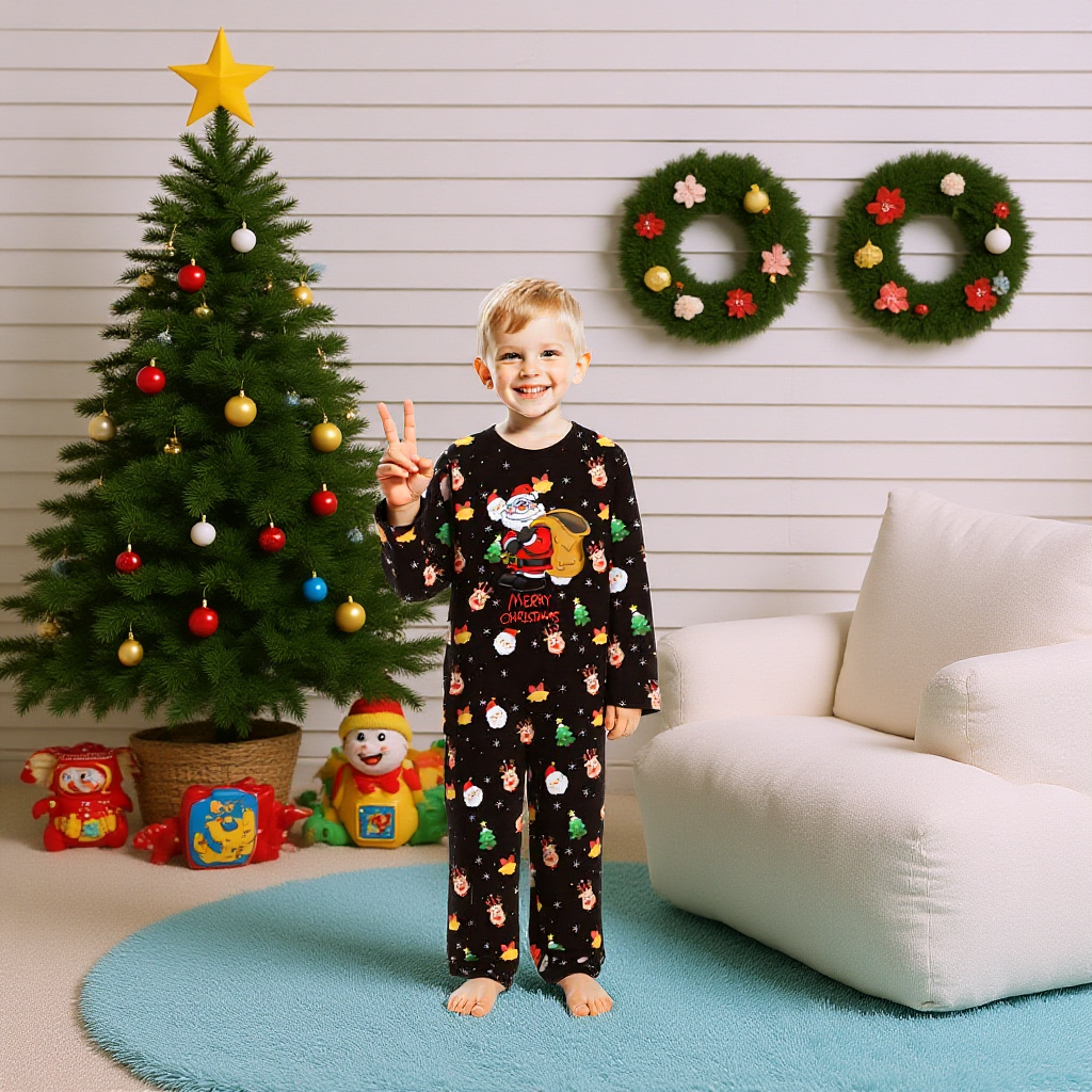 Christmas Pajama Set Matching Outfits Kids Adults