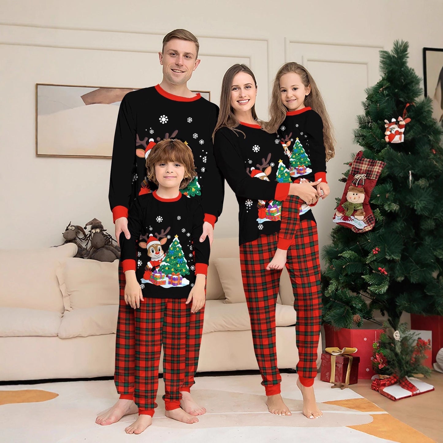 Family Christmas Pajamas Set Holiday Attire