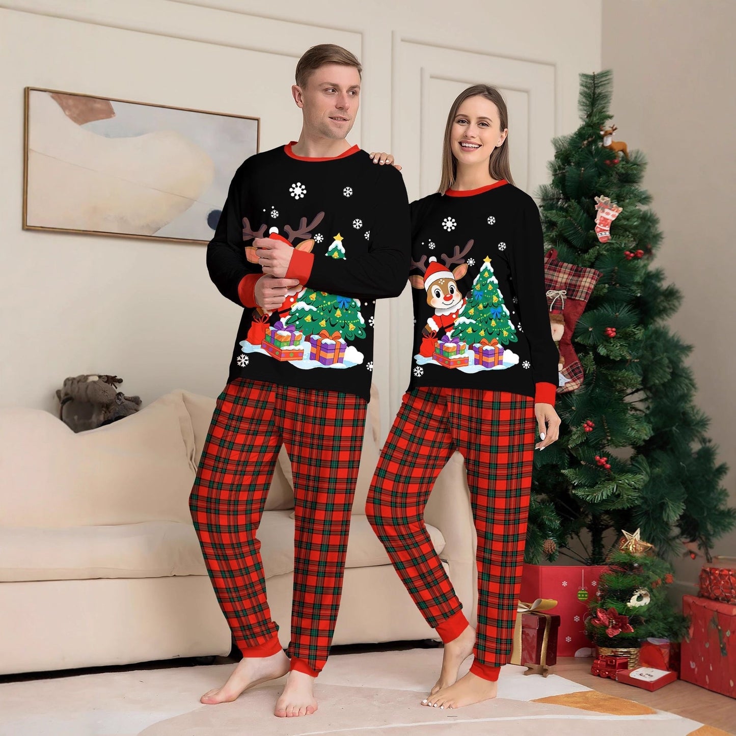 Family Christmas Pajamas Set Holiday Attire