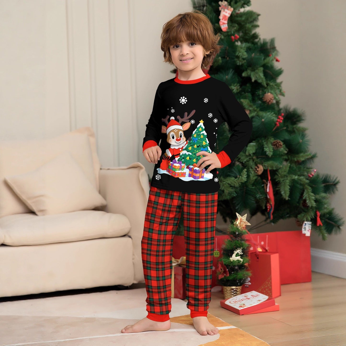 Family Christmas Pajamas Set Holiday Attire