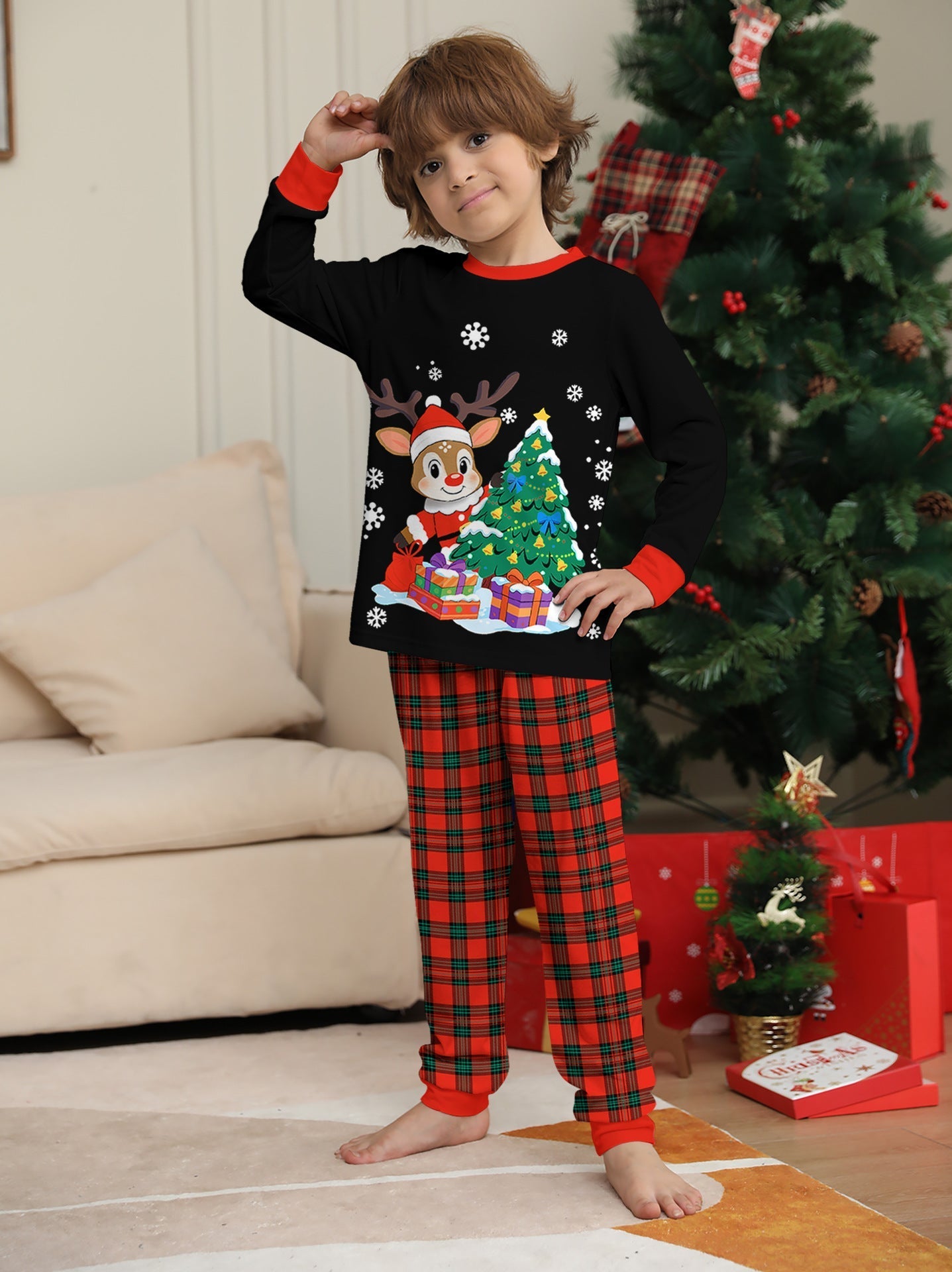 Family Christmas Pajamas Set Holiday Attire