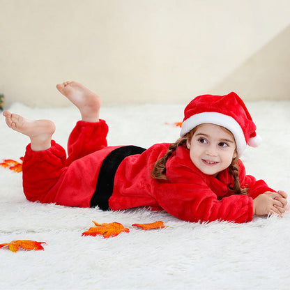 Baby Christmas Jumpsuit Pyjamas with Hat for Kids