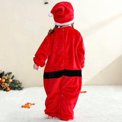 Baby Christmas Jumpsuit Pyjamas with Hat for Kids
