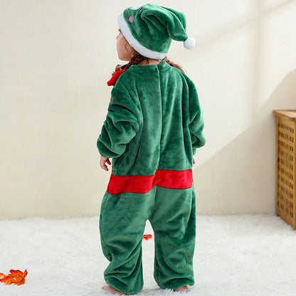 Baby Christmas Jumpsuit Pyjamas with Hat for Kids
