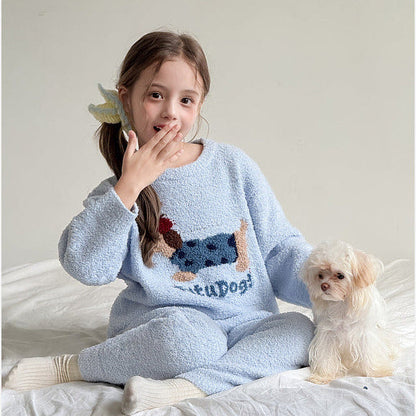 Girls Christmas Pyjamas Set Top Trousers Loungewear