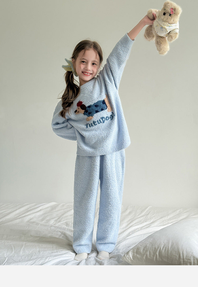 Girls Christmas Pyjamas Set Top Trousers Loungewear