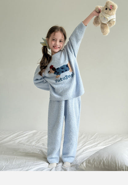 Girls Christmas Pyjamas Set Top Trousers Loungewear