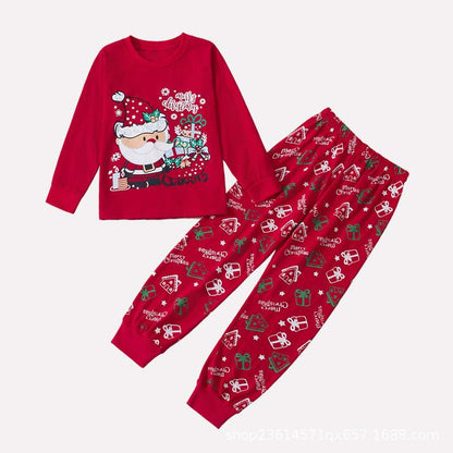 Kids Christmas Pyjamas Set Long Sleeve Top Pants Sleepwear