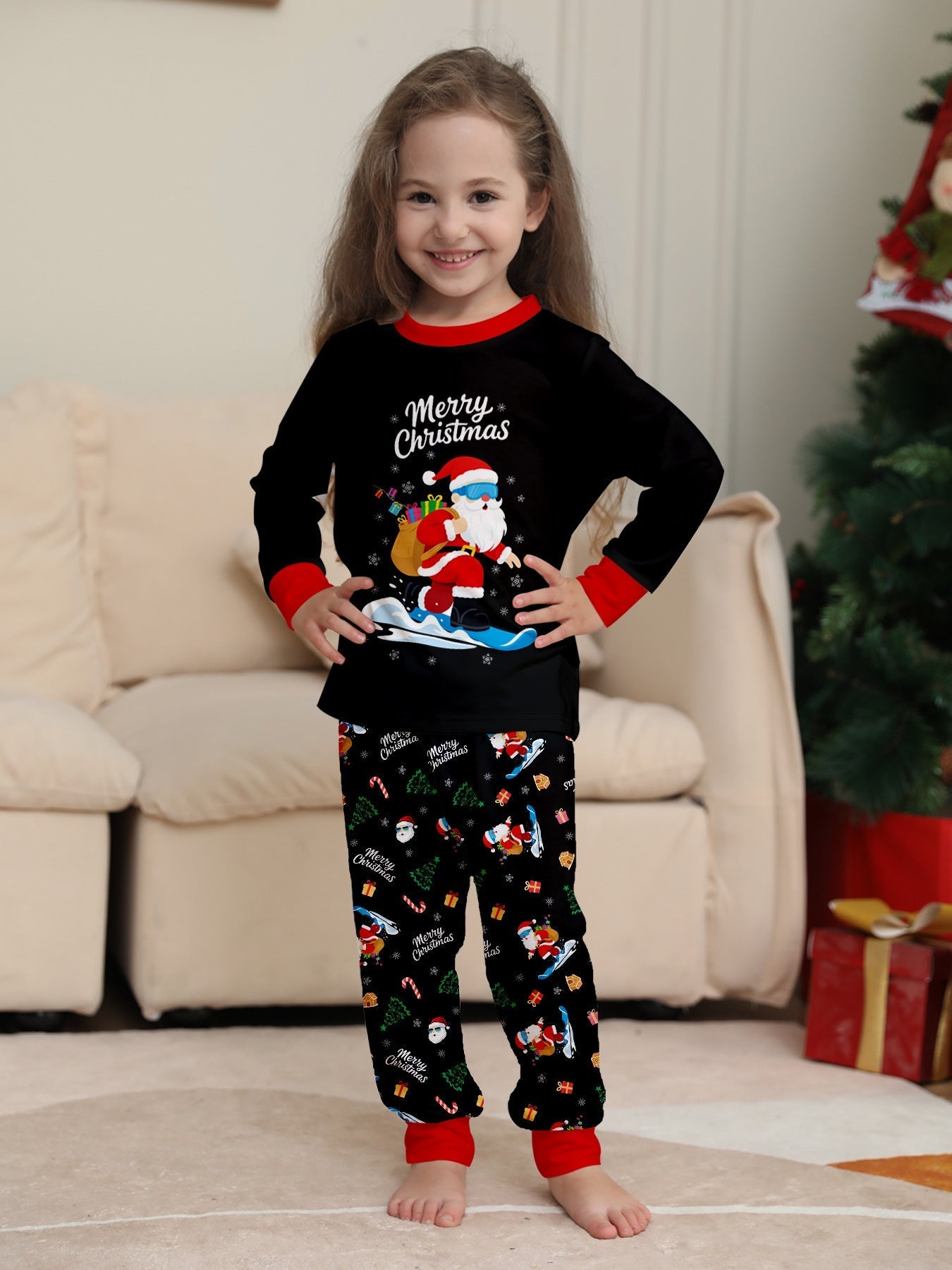 Family Christmas Pyjamas Unisex Sleepwear Outfits Kids Adults