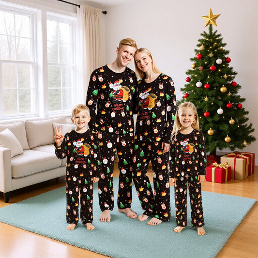 Christmas Pajama Set Matching Outfits Kids Adults