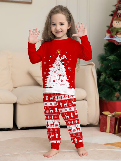 Family Christmas Pyjamas Set Tops Trousers Loungewear