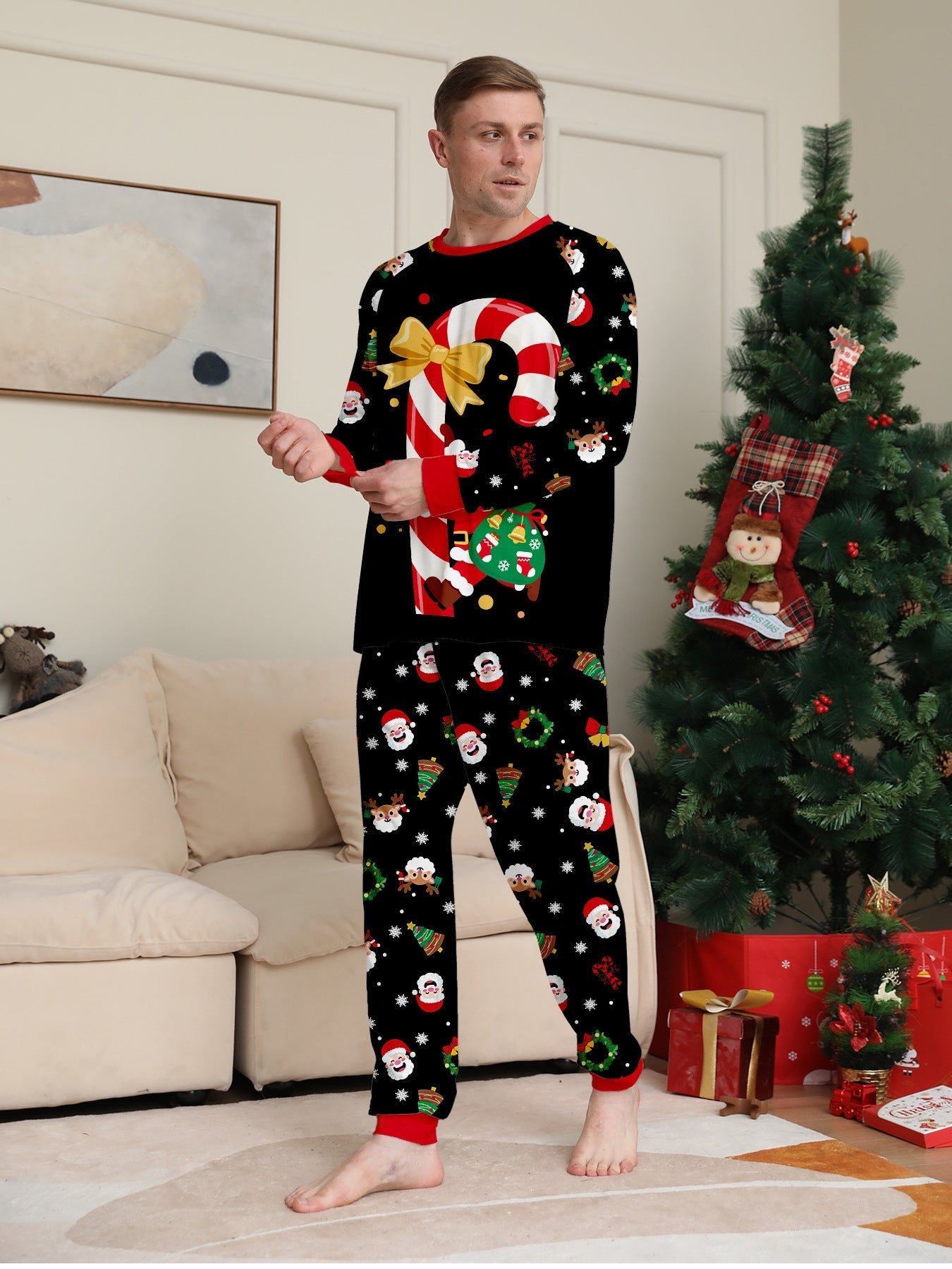 Family Christmas Pajamas Set Sleepwear Loungewear