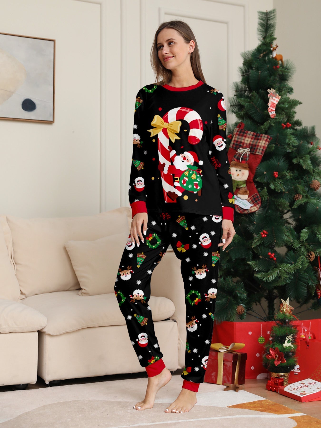 Family Christmas Pajamas Set Sleepwear Loungewear