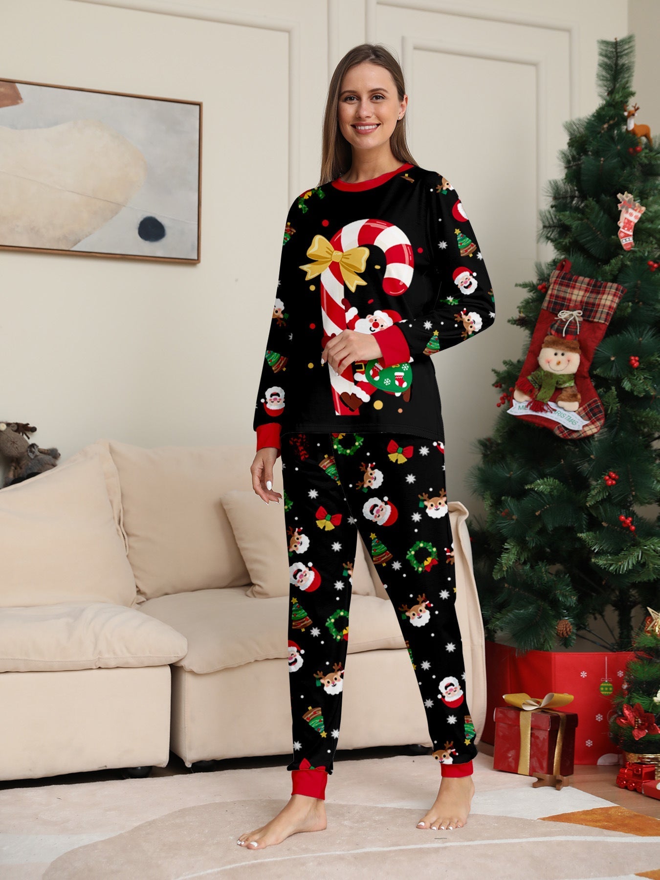 Family Christmas Pajamas Set Sleepwear Loungewear