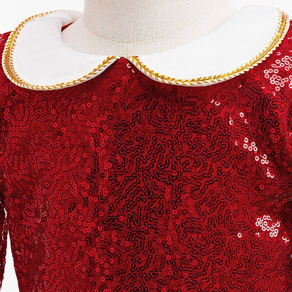 Girls Ball Gown Christmas Dress with Magnetic Socks