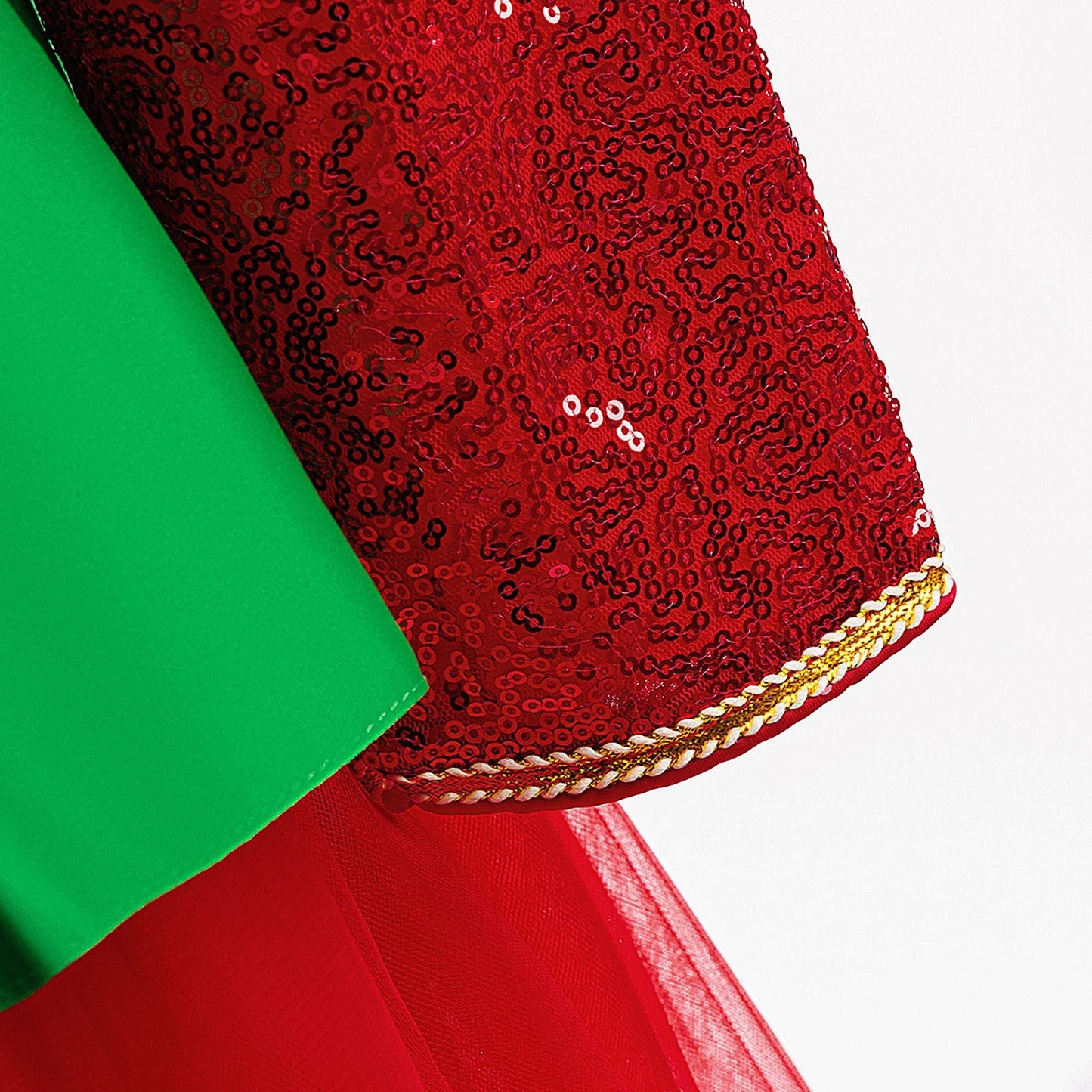 Girls Ball Gown Christmas Dress with Magnetic Socks