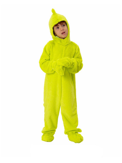 Kids Elf Costume Jumpsuit Hat Scarf Set