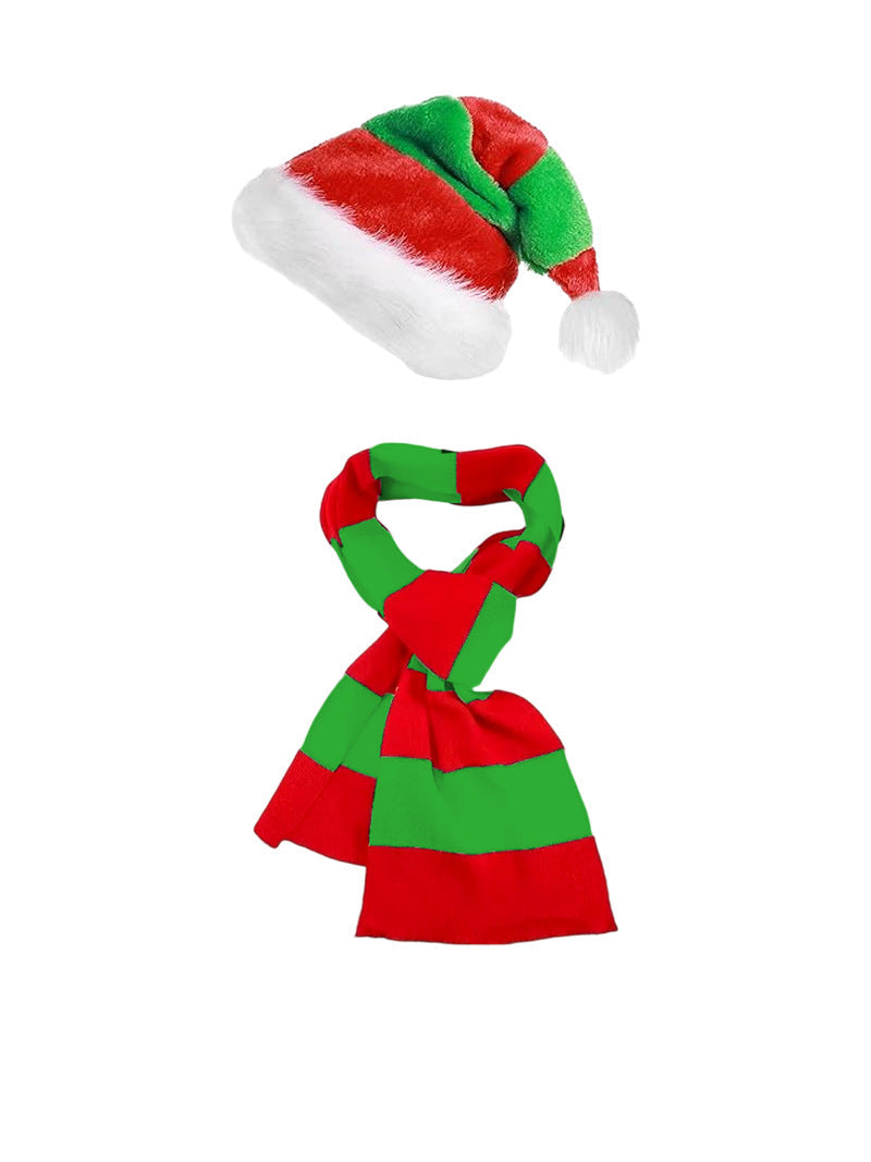 Kids Elf Costume Jumpsuit Hat Scarf Set