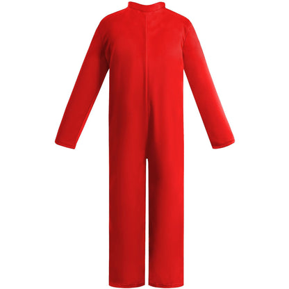 Kids Christmas Costume Gift Box with Hat Beard Jumpsuit Set