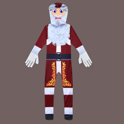 Kids Santa Costume Onesie Holiday Outfit for Boys Girls