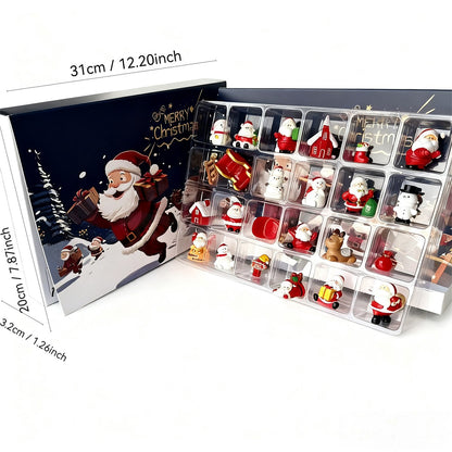 Christmas Advent Calendar with 24 Mini Figurines