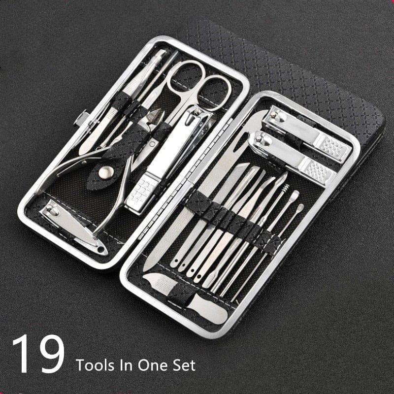 19 in 1 Nail Clipper Manicure Set Kit Stainless Steel Tools